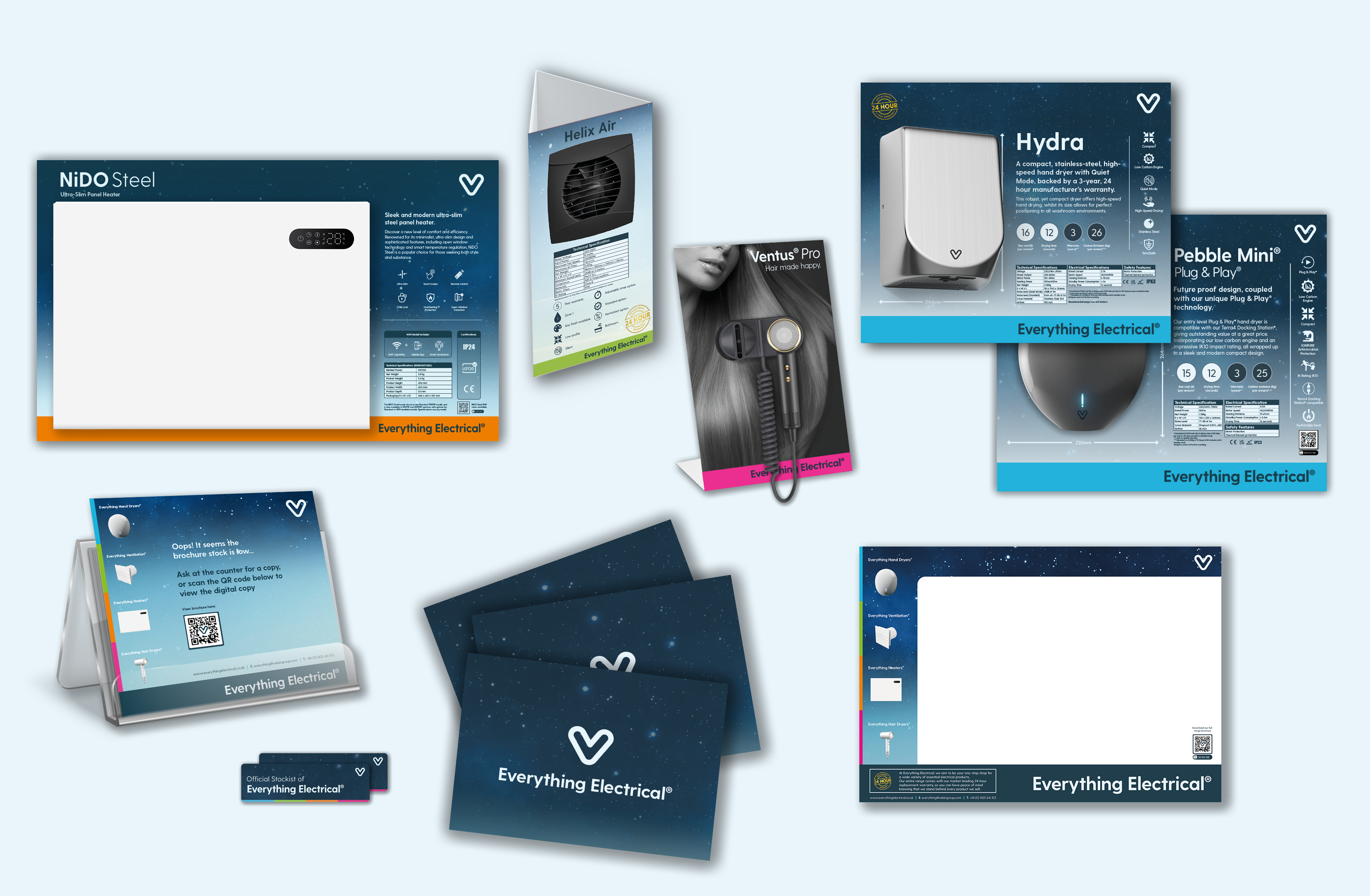Everything hand dryers point of sale material